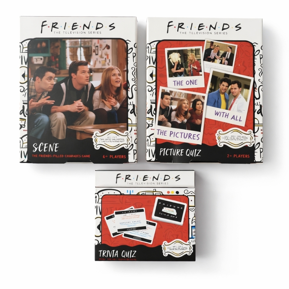 Warner Bros. Friends Card Games Set - Red, Black, White